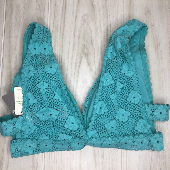 Aerie American Eagle Lace Bralette Olive Wine Pink - Picture 11 of 13